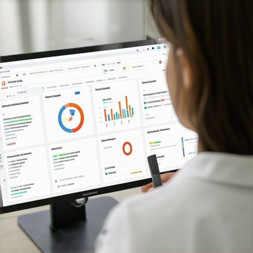 Person analyzing local SEO data and review patterns on computer
