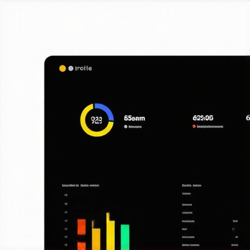 Analytics dashboard visualizing Google Business Profile metrics and health indicators