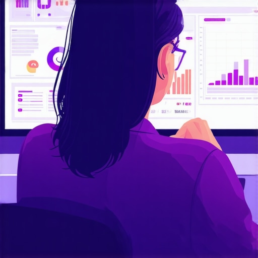 Person analyzing GBP profiles with detection tools on a computer