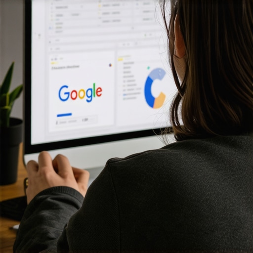 Business owner analyzing Google profile and SEO metrics