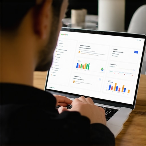 Expert analyzing Google Business Profile recovery Digital marketer reviewing Google Business Profile metrics on a laptop.