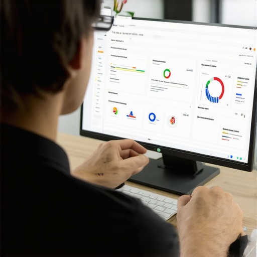 Business owner reviewing Google Business Profile analytics for local SEO improvement
