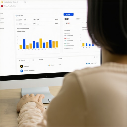 Person reviewing Google Business Profile analytics on a computer screen.