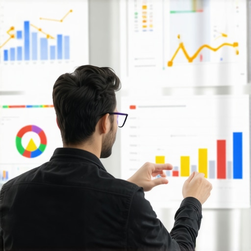 Digital marketer reviewing local SEO metrics on a computer screen