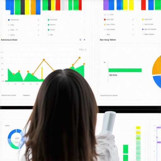 Person reviewing Google Business Profile analytics for ranking improvements.