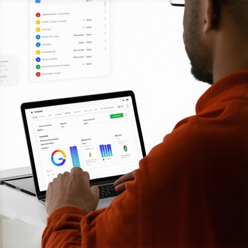 Person updating their Google Business Profile on a laptop