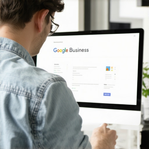 Business owner reviewing and cleaning Google Business Profile on computer