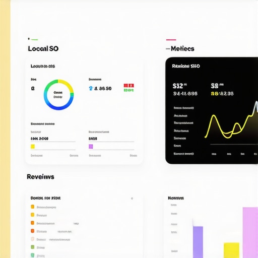 Dashboard showcasing local SEO performance metrics and review management tools by a marketer.