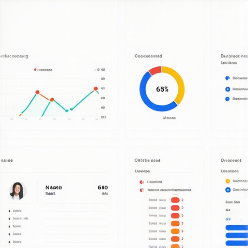 AI Dashboard for GBP Monitoring A modern digital dashboard showing analytics and alerts for managing Google Business Profiles.