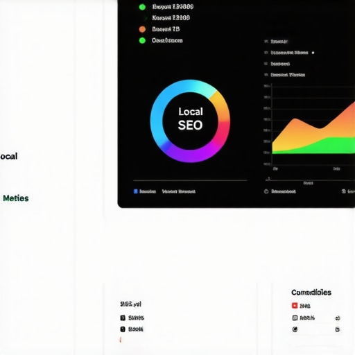 A person analyzing local SEO metrics on a computer screen for Google Business Profile management.
