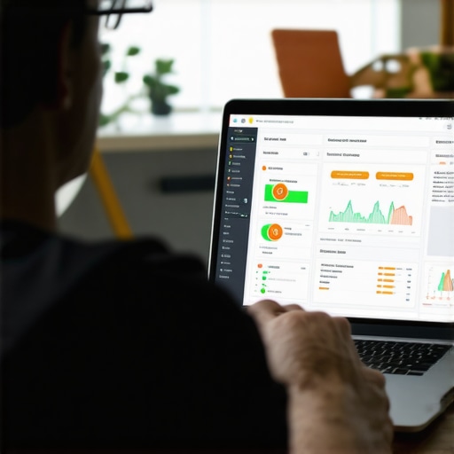 Business owner reviewing local SEO metrics on a computer screen