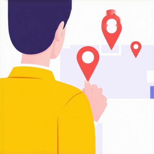 An image showing a person reviewing a digital map with suspicious pins highlighted.