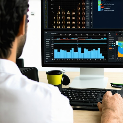 A person reviewing SEO metrics on a computer screen for local business optimization