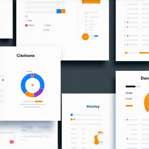 SEO Tool Workspace with Citation and Verification Tools A person working on a desktop filled with SEO analytics dashboards, citation lists, and verification documents
