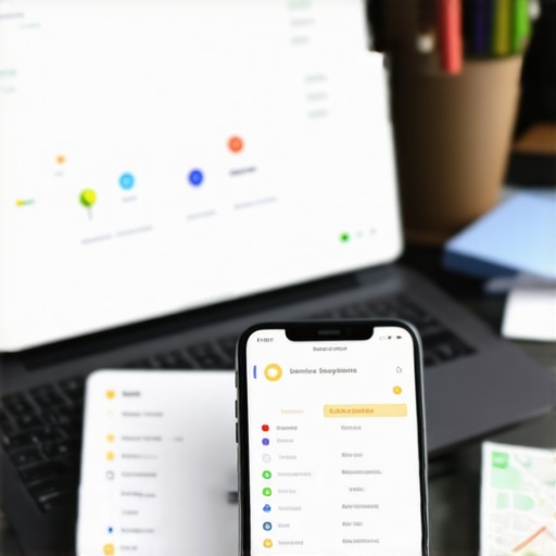 A professional workspace featuring SEO monitoring tools, review management app, and Google Maps with flagged spam pins.
