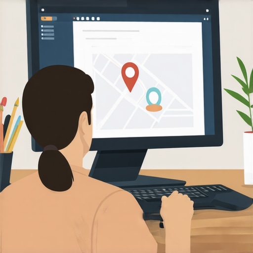 Person analyzing Google Maps and official documents for profile recovery.